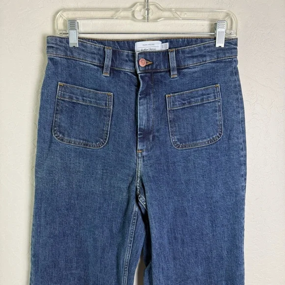 & Other Stories High Rise Flare Patch Pocket Jeans Medium Wash Size 29 - Picture 3 of 16